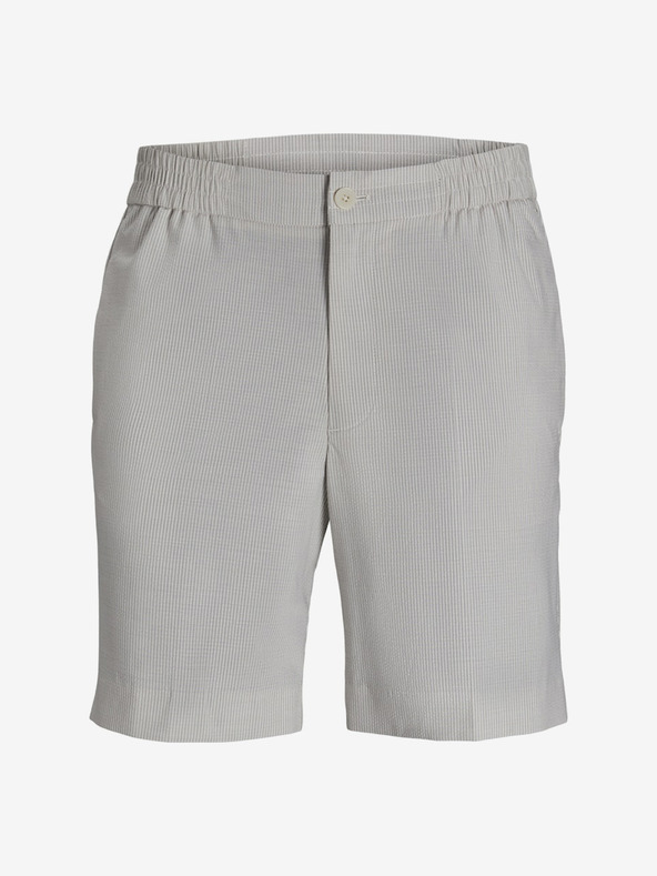 Jack & Jones Šedé pánské kraťasy Jack & Jones Seersucker