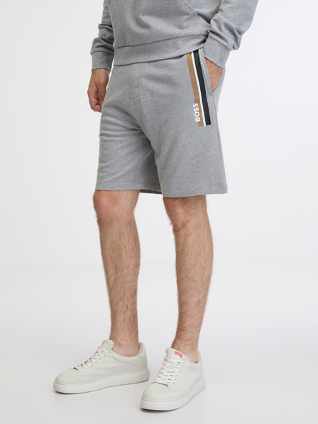 BOSS Šedé pánské teplákové kraťasy BOSS Authentic
