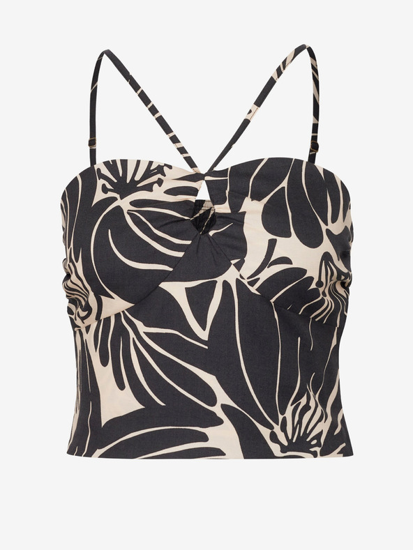 Orsay Černé dámské crop vzorované tílko ORSAY