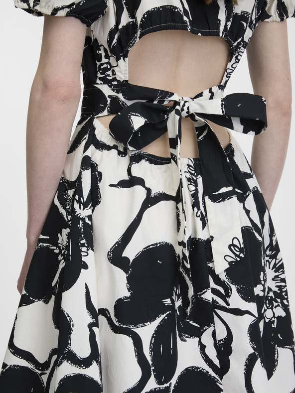 Orsay Černé dámské vzorované šaty ORSAY