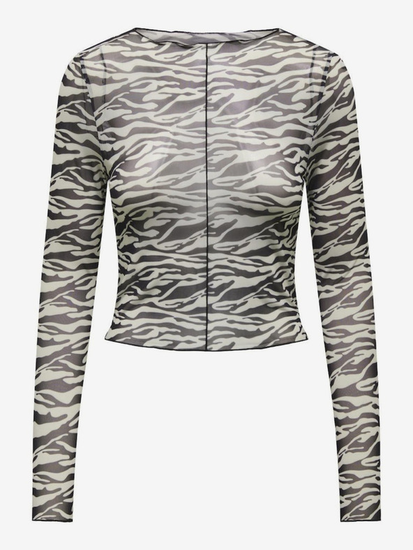 ONLY Krémovo-černý dámský vzorovaný top ONLY Lamy