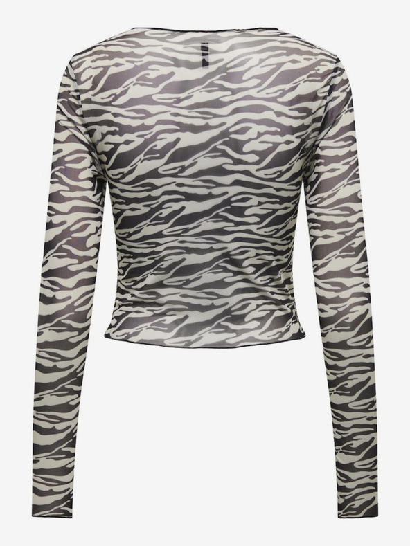 ONLY Krémovo-černý dámský vzorovaný top ONLY Lamy