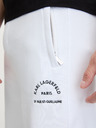 Karl Lagerfeld Bílé pánské teplákové kraťasy KARL LAGERFELD