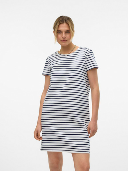 Vero Moda Modro-bílé dámské pruhované šaty Vero Moda Abby