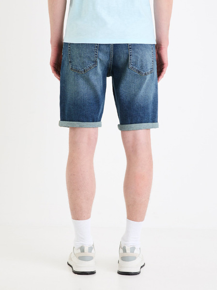 Celio Modré pánské džínové kraťasy Celio Bofirstbm