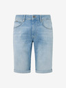 Pepe Jeans Modré pánské džínové kraťasy Pepe Jeans