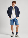 Pepe Jeans Modré pánské džínové kraťasy Pepe Jeans