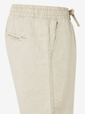 Pepe Jeans Béžové lněné pánské kraťasy Pepe Jeans