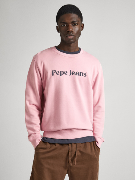 Pepe Jeans Růžová pánská mikina Pepe Jeans
