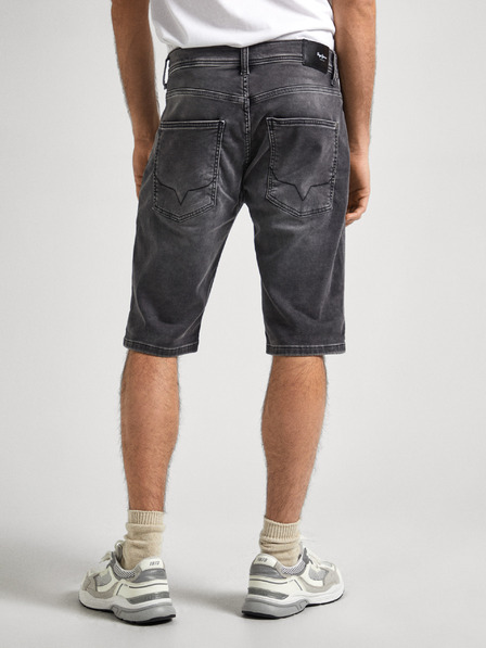 Pepe Jeans Šedé pánské džínové kraťasy