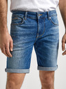 Pepe Jeans Modré pánské džínové kraťasy Pepe Jeans
