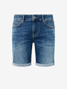 Pepe Jeans Modré pánské džínové kraťasy Pepe Jeans