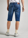 Pepe Jeans Modré pánské džínové kraťasy Pepe Jeans