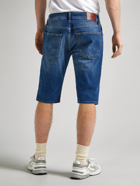 Pepe Jeans Modré pánské džínové kraťasy Pepe Jeans