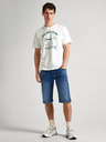 Pepe Jeans Modré pánské džínové kraťasy Pepe Jeans