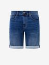 Pepe Jeans Modré pánské džínové kraťasy Pepe Jeans