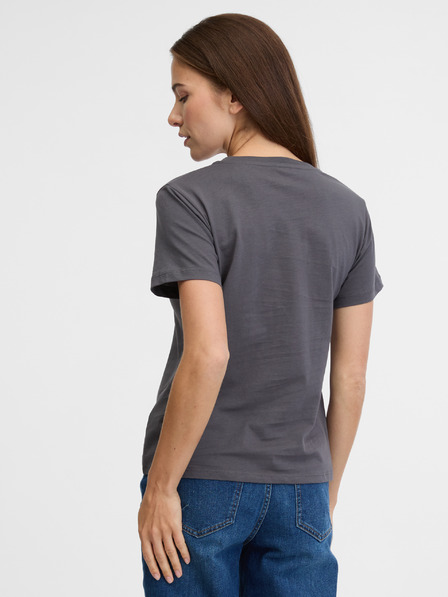 Pepe Jeans Šedé dámské tričko s potiskem Pepe Jeans