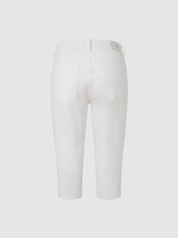 Pepe Jeans Bílé dámské džínové kraťasy Pepe Jeans
