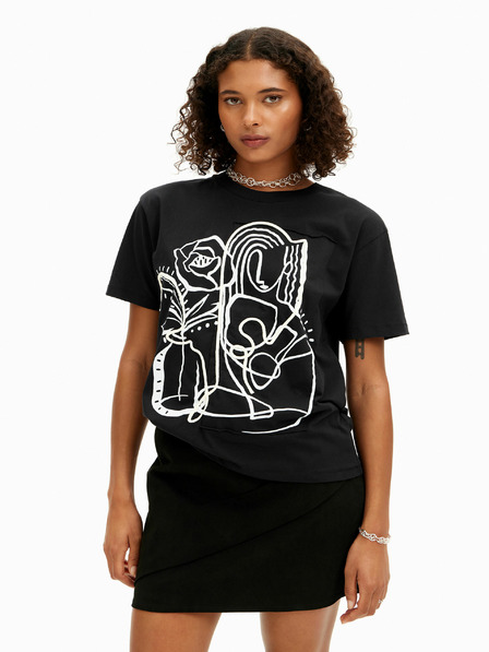 Desigual Černé dámské tričko Desigual