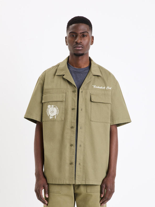 Celio Khaki pánská košile Celio Boston Celtics