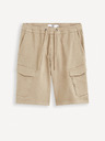 Celio Béžové pánské kraťasy cargo Celio Gojogbm