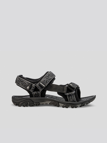 Hannah Šedo-černé pánské outdoorové sandály Hannah Belt
