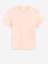 Celio Růžové pánské basic tričko Celio Tebase
