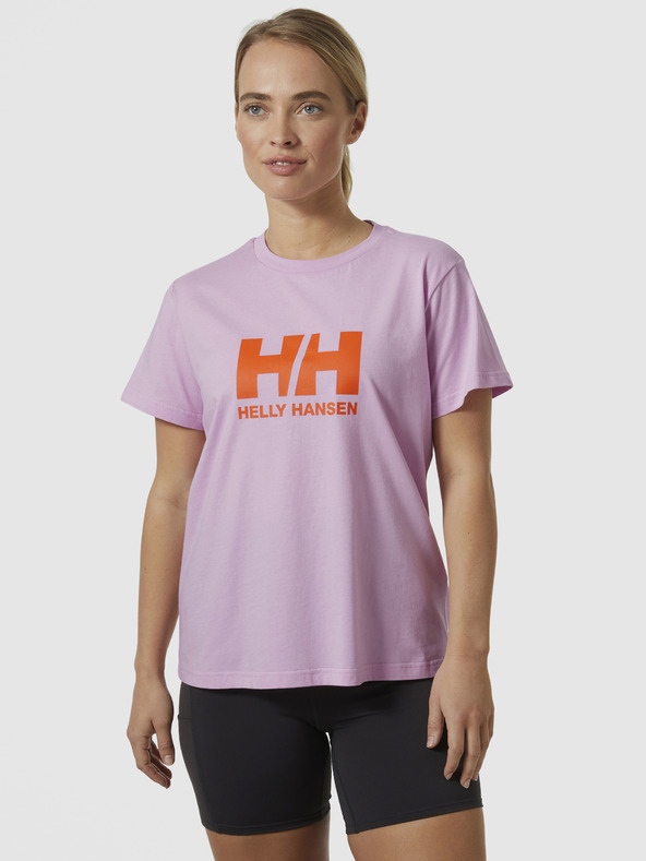 Helly Hansen Světle fialové dámské tričko HELLY HANSEN HH Logo T-Shirt 2.0