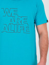 Alife and Kickin Modré pánské tričko s potiskem Alife and Kickin