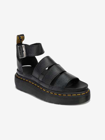 Dr. Martens Černé dámské kožené sandály na platformě Dr. Martens Clarissa II