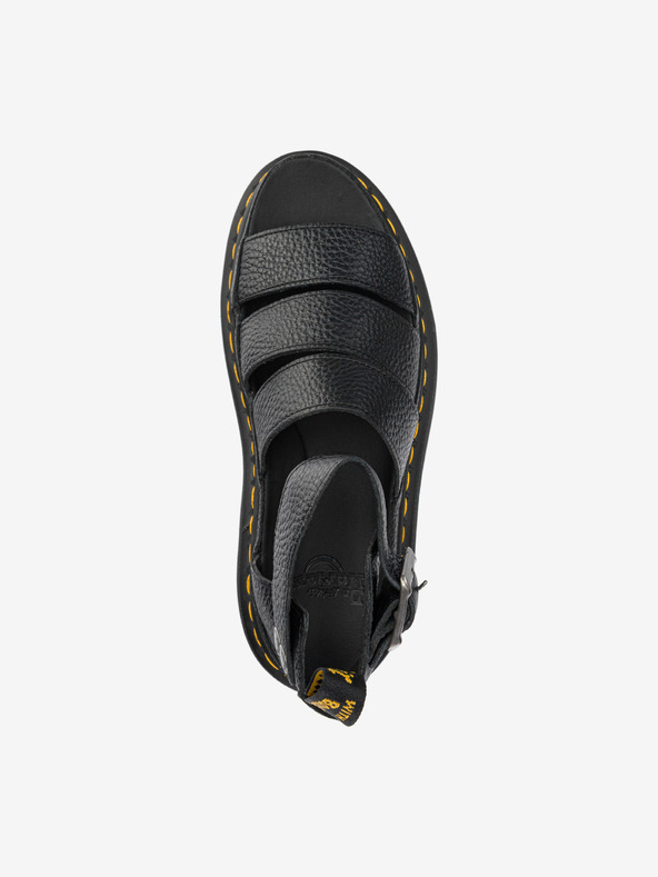 Dr. Martens Černé dámské kožené sandály na platformě Dr. Martens Clarissa II