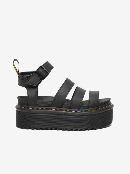 Dr. Martens Černé dámské kožené sandály na platformě Dr. Martens Blaire Quad