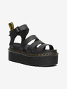 Dr. Martens Černé dámské kožené sandály na platformě Dr. Martens Blaire Quad