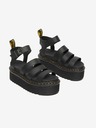 Dr. Martens Černé dámské kožené sandály na platformě Dr. Martens Blaire Quad
