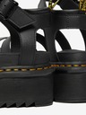 Dr. Martens Černé dámské kožené sandály na platformě Dr. Martens Blaire Quad