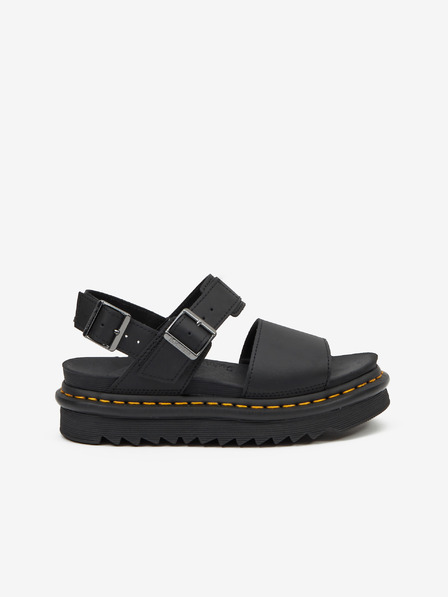 Dr. Martens Černé dámské kožené sandály na platformě Dr. Martens Voss