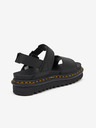 Dr. Martens Černé dámské kožené sandály na platformě Dr. Martens Voss