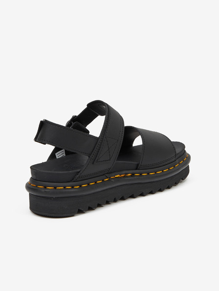Dr. Martens Černé dámské kožené sandály na platformě Dr. Martens Voss