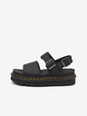 Dr. Martens Černé dámské kožené sandály na platformě Dr. Martens Voss