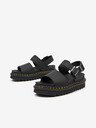 Dr. Martens Černé dámské kožené sandály na platformě Dr. Martens Voss