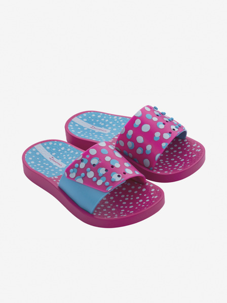 Ipanema Modro-růžové holčičí vzorované pantofle Ipanema