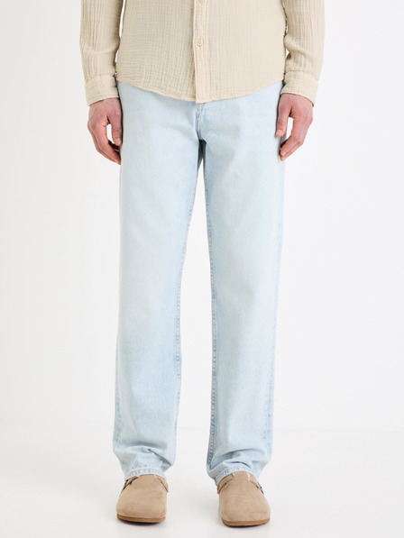 Celio Světle modré pánské džíny Celio C15 straight Fodroit 30