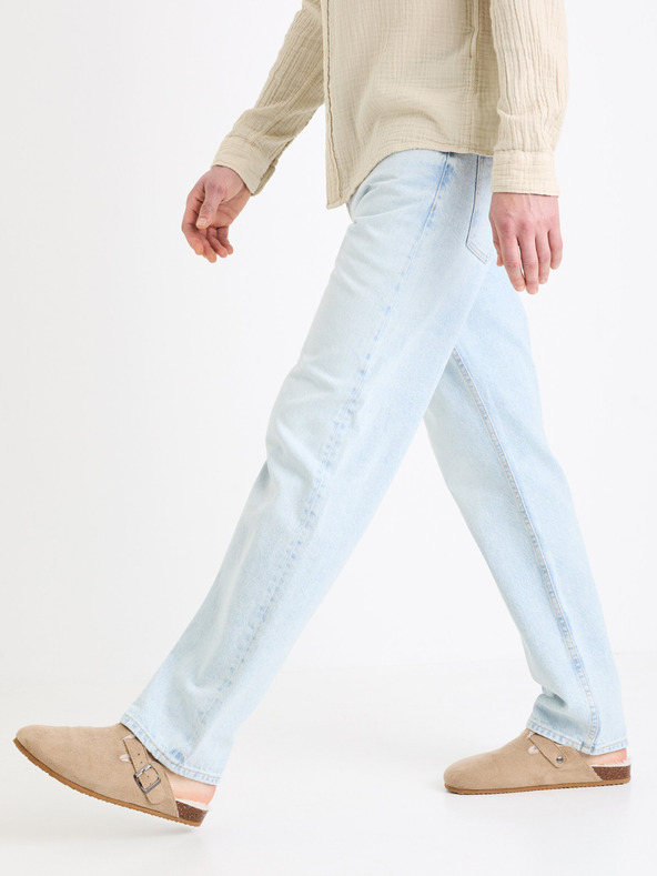 Celio Světle modré pánské džíny Celio C15 straight Fodroit 30