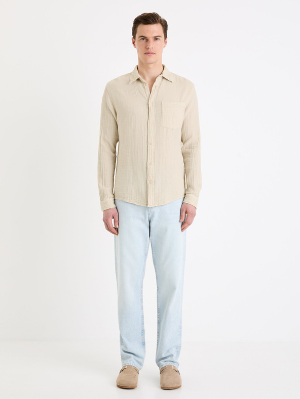 Celio Světle modré pánské džíny Celio C15 straight Fodroit 30