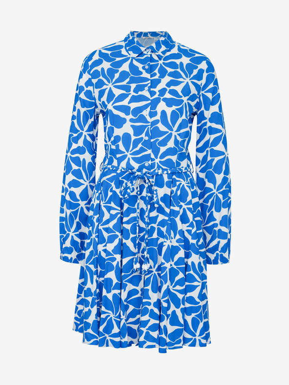 Orsay Modré dámské košilové šaty ORSAY