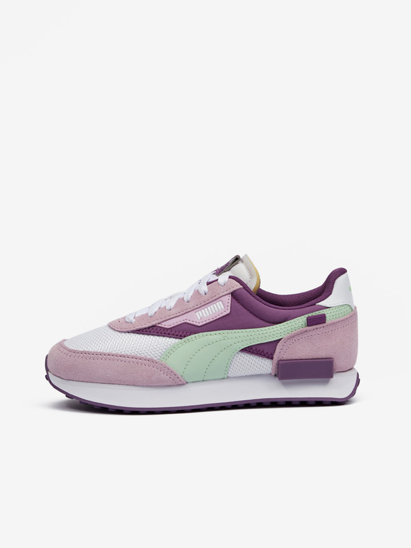 Puma Bílo-fialové dámské tenisky se semišovými detaily Puma Future Rider Soft