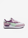 Puma Bílo-fialové dámské tenisky se semišovými detaily Puma Future Rider Soft