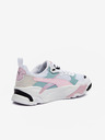 Puma Růžovo-bílé dámské kožené tenisky Puma Trinity