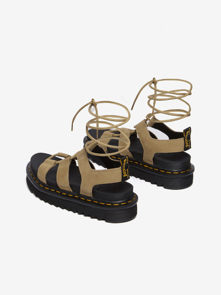 Dr. Martens Světle hnědé dámské kožené šněrovací sandály Dr. Martens Nartilla