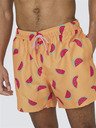 ONLY & SONS Oranžové pánské vzorované plavky ONLY & SONS Ted